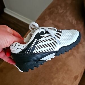 Soccer cleats and shin guards, like new!